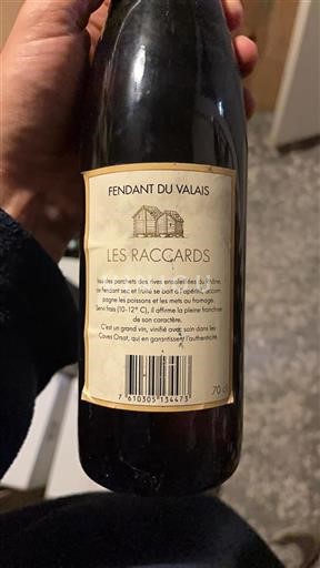Valais Fendant Caves Orsat Les Raccards Icke årgångsbetecknad