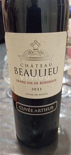 Burdeos Côtes-de-bourg Château Beaulieu Arthur 2021