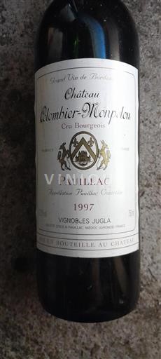Bordeaux Pauillac Cru Bourgeois Château Colombier-Monpelou 1997