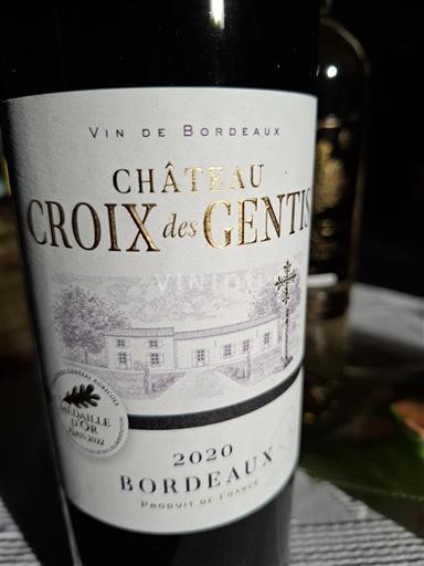 Bordeaux Château Croix des Gentis 2020