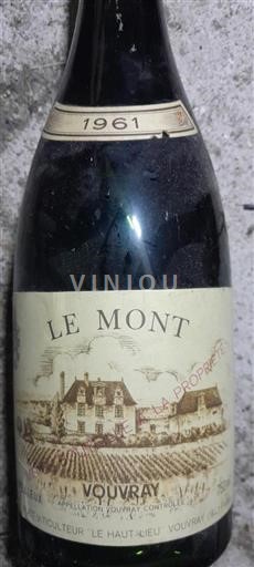 Údolí Loiry Vouvray Le Haut-Lieu Le Mont 1961