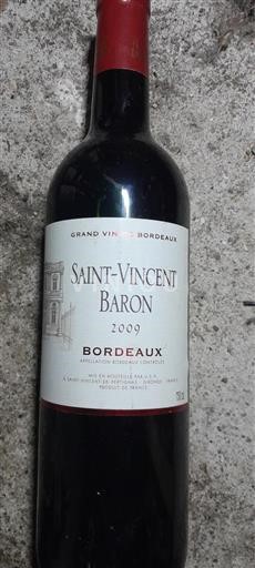 Bordéus Saint-Vincent Baron 2009