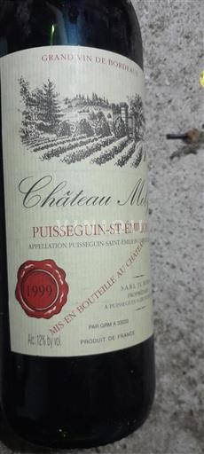 Bordeaux Puisseguin-saint-émilion Château Moulin 1999