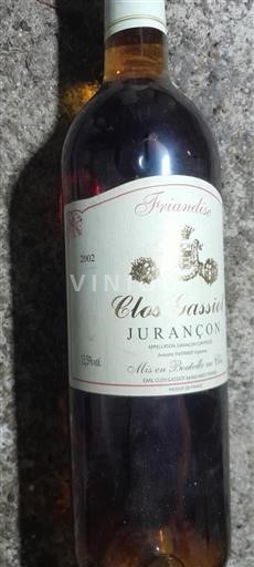 Sudoeste Jurançon Clos Gassiot Friandise 2002