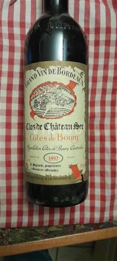 Bordéus Côtes-de-bourg Château Clos de Sec 1997