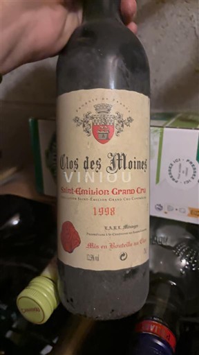 Bordeaux Saint-Émilion Grand Cru Grand Cru Clos des Moines 1998