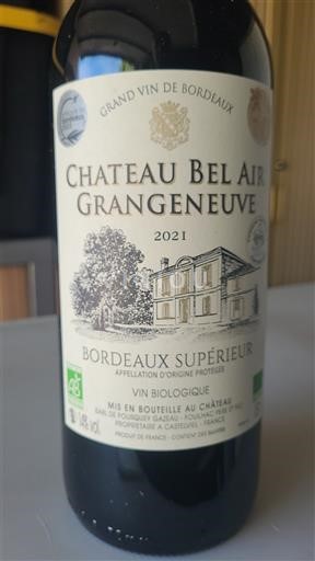 Bordeaux Bordeaux Supérieur Château Bel Air Grangeneuve 2021