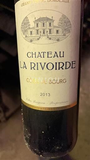 Bordeaux Côtes-de-bourg Château La Rivoirde 2013