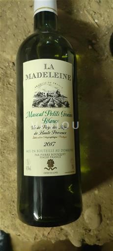 Provence Nespecifikováno La Madeleine Muscat Petits Grains 2017