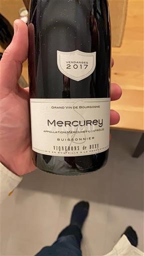 Bourgogne Mercurey Vignerons de Buxy Buissonnier 2017