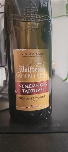 Alsace Vendanges Tardives Wolfberger Vendanges Tardives Gewurztraminer 2020