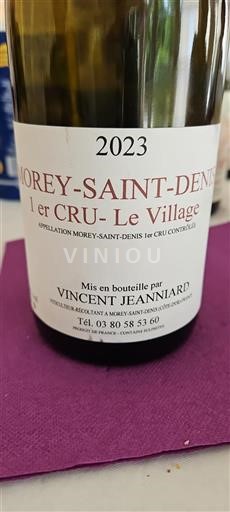 Bourgogne Morey-saint-denis Premier Cru Vincent Jeanniard Le Village 2023