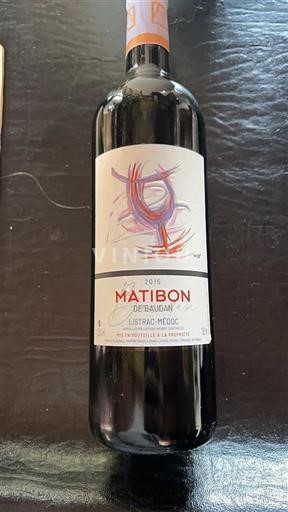 Burdeos Listrac-Médoc Matibon de Baudan 2015