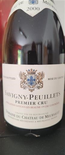 Bourgogne Savigny-lès-Beaune Premier Cru Château Meursault Savigny-Peuillets Premier Cru 2000