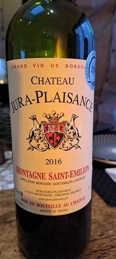 Bordeaux Montagne-saint-émilion Château Jura-Plaisance 2016