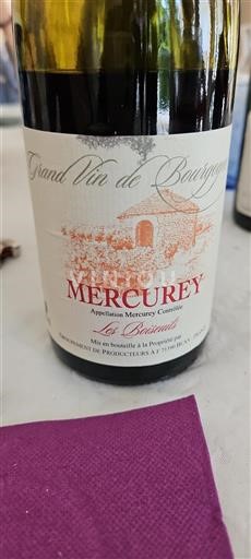 Burgundija Mercurey Groupement de Producteurs Les Boisseuils 2022