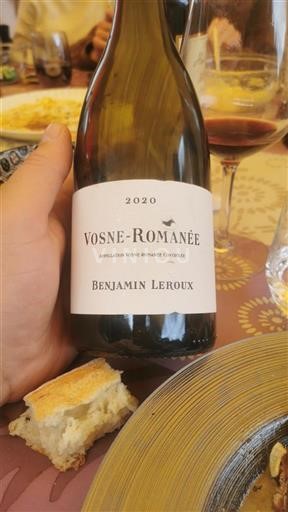 Bourgogne Vosne-romanée Benjamin Leroux 2020