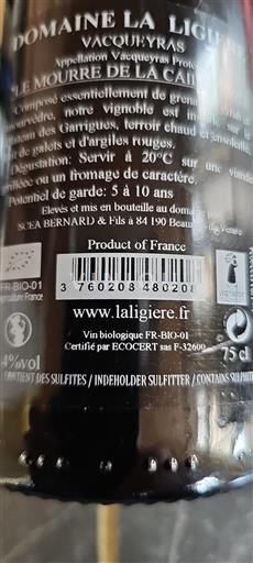 Rhônetal Vacqueyras Domaine La Ligière Le Mourre de la Caillère 2022