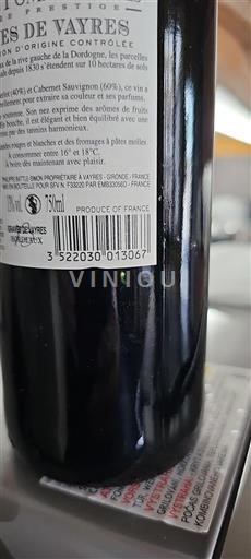 Bordeaux Graves-de-vayres Graves de Vayres Prestige 2020