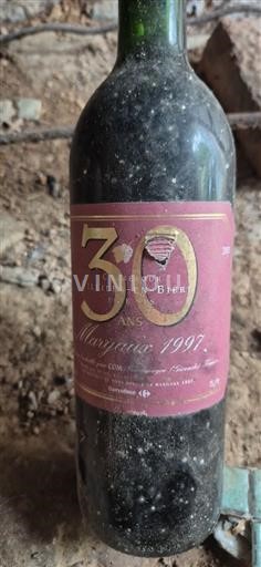 Bordeaux Margaux Grand Cru Carrefour Villiers en Bièr 30 ans 1997