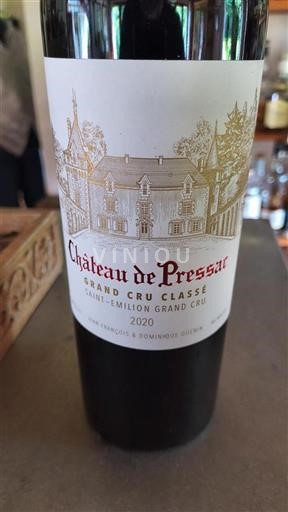 Bordeaux Saint-Émilion Grand Cru Grand Cru Château Pressac 2020