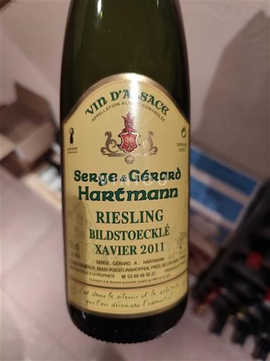 Elsass Grand Cru Serge & Gérard Hartmann Bildstoecklé Xavier 2011