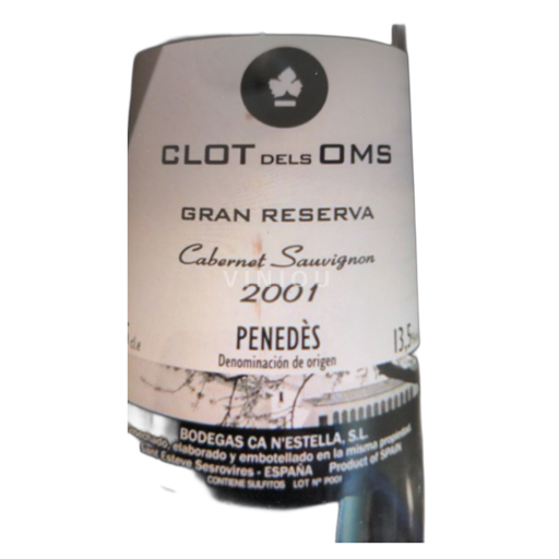 Catalonia Penedès Ca N'estella CLOT deLs OMS-Gran Reserva 2001