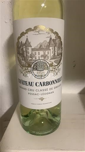 Verërat Blanc sec Château Carbonnieux 2021 Francë Bordoja Pessac-Léognan AOC Grand Cru