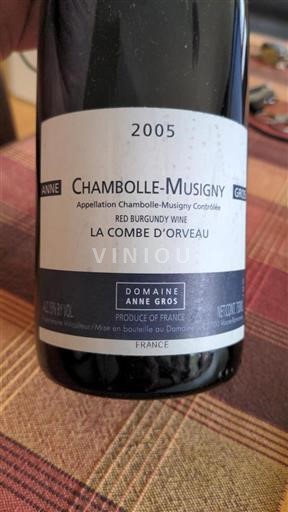 Burgundsko Chambolle-Musigny Domaine Anne Gros La Combe d'Orveau 2005