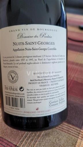 Bourgondië Nuits-saint-georges Domaine Des Perdrix 2019