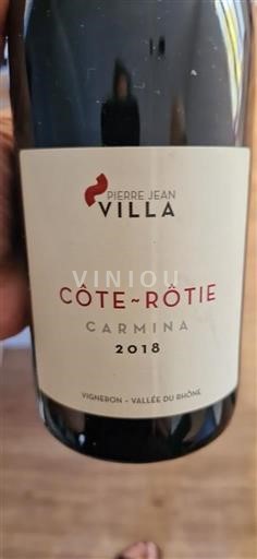 Vale do Ródano Côte-rôtie Pierre Jean Villa Carmina 2018