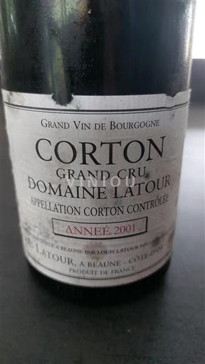 Burgundija Corton Grand Cru Domaine Latour 2001