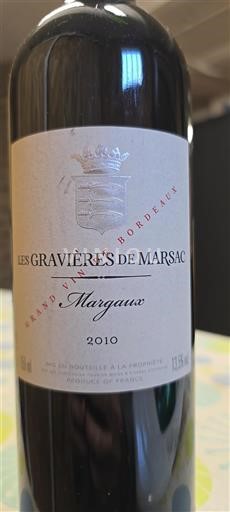 Bordeaux Margaux Les Gravières de Marsac 2010