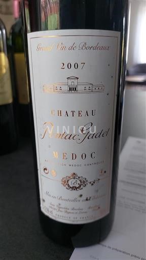 Bordéus Médoc Château Pontac Gadet 2007