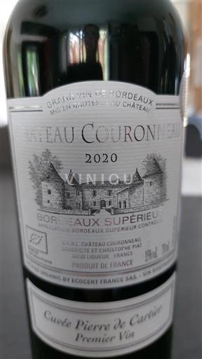Bordeaux Bordeaux Supérieur Château Couronneau Pierre de Cartier 2020