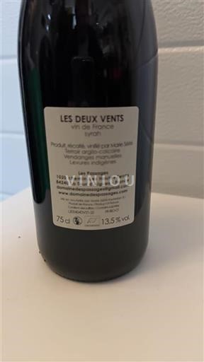 Languedoc og Roussillon Pays d'Oc Les Deux Vents Ikke årgangsbestemt
