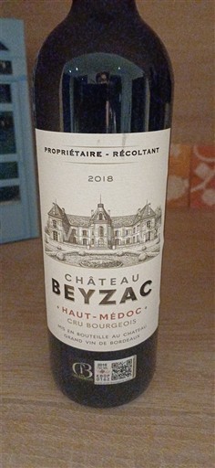Bordeaux Haut-Médoc Cru Bourgeois Château Beyzac 2018