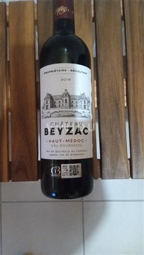 Bordeaux Haut-Médoc Cru Bourgeois Château Beyzac 2018