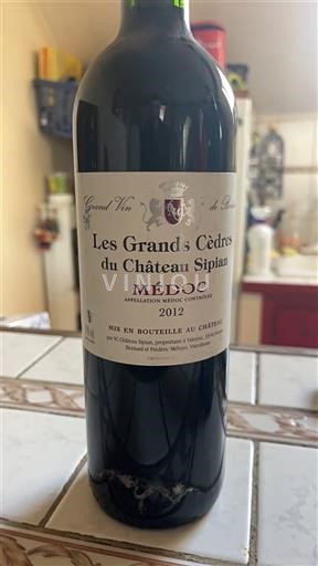Bordeaux Médoc Château Sipian Les Grands Cèdres 2012