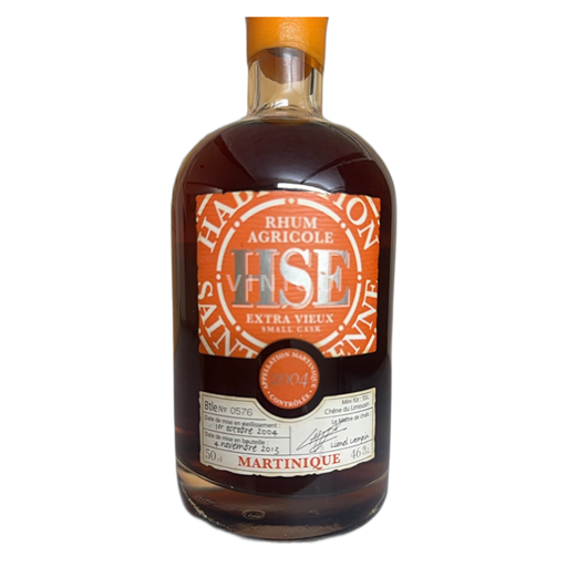 Rum Velho Hse extra vieux small case 2004 HSE 9a - 2004 Martinica Não especificado