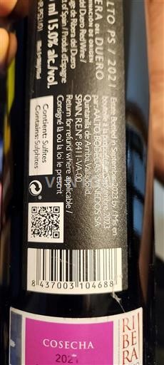 Castilien og León Ribera del Duero Aalto Bodegas y Viñedos SA PS 2021