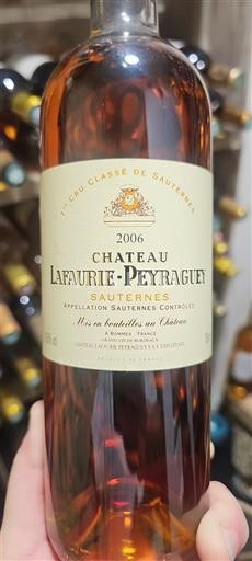 Bordeaux Sauternes Premier Cru Château Lafaurie-Peyraguey 2006