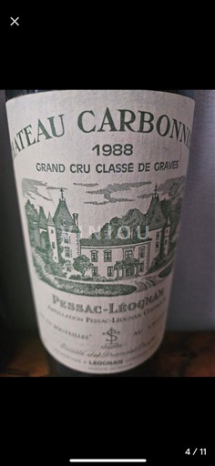 Bordeaux Pessac-Léognan Grand Cru Château Carbonnieux 1988
