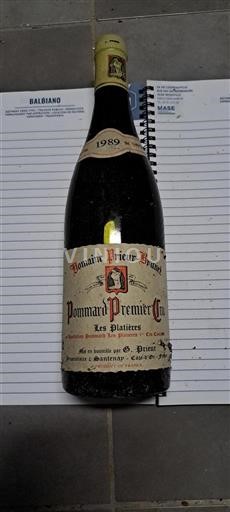 Bourgogne Pommard Premier Cru Domaine Prieur-Brunet Les Platières 1989