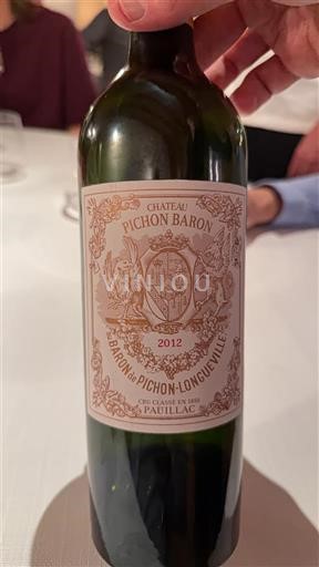 Bordeaux Pauillac Grand Cru Château Pichon Baron 2012