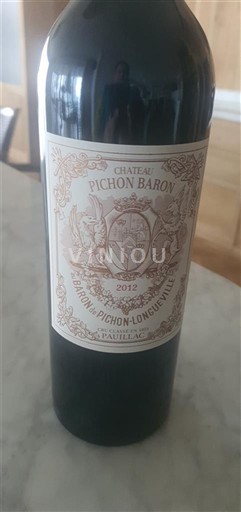 Bordeaux Pauillac Grand Cru Château Pichon Baron 2012