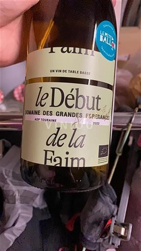 Loiretal Touraine Domaine Des Grandes Espérances Le Début de la Faim 2022