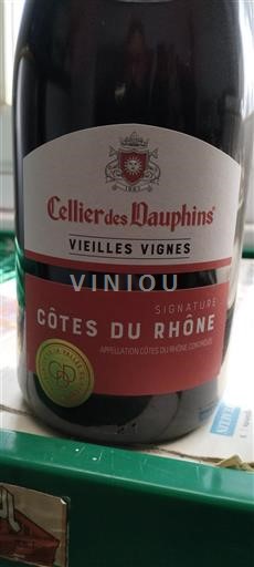 Rhônetal Côtes du Rhône Cellier des Dauphins Vieilles Vignes Ohne Jahrgang