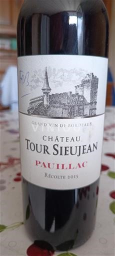 Burdeos Pauillac Château Tour Sieujean 2015