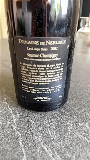 Valle della Loira Saumur-Champigny Domaine Nerleux Les Loups Noirs 2002